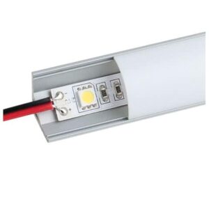 Pro 6 aluminium LED strip hoek-profiel rond opbouw 2000mm - Afbeelding 3