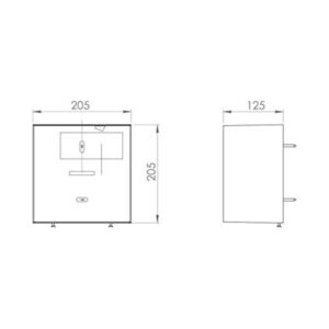 Artes LED up & downlight Midi technische tekening