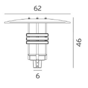 Chersoni LED paaltop technische tekening