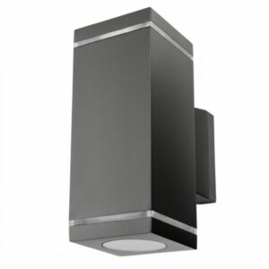 Deco square LED wand up- & downlight 12.4W 910lm 3000K IP54 grafiet