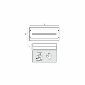 Dortmund LED nood/net 4W 350lm 4000K IP65 + plexiplaat pictogram uit - Afbeelding 6