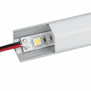 Pro 5 aluminium LED strip hoek-profiel vierkant opbouw 2000mm binnenkant