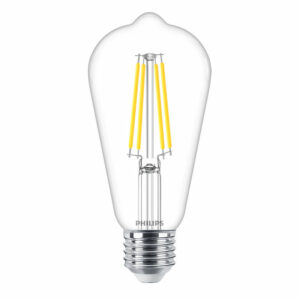 Philips Master VLE LED bulb dimbaar 5.9W vervangt 60W 927 E27 ST64 helder glas