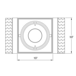 Meba Multidir trimless 1x GU10 (technische tekening)