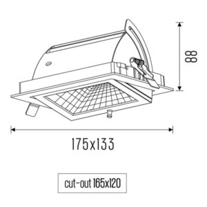Nanna small LED spot wallwasher afmetingen