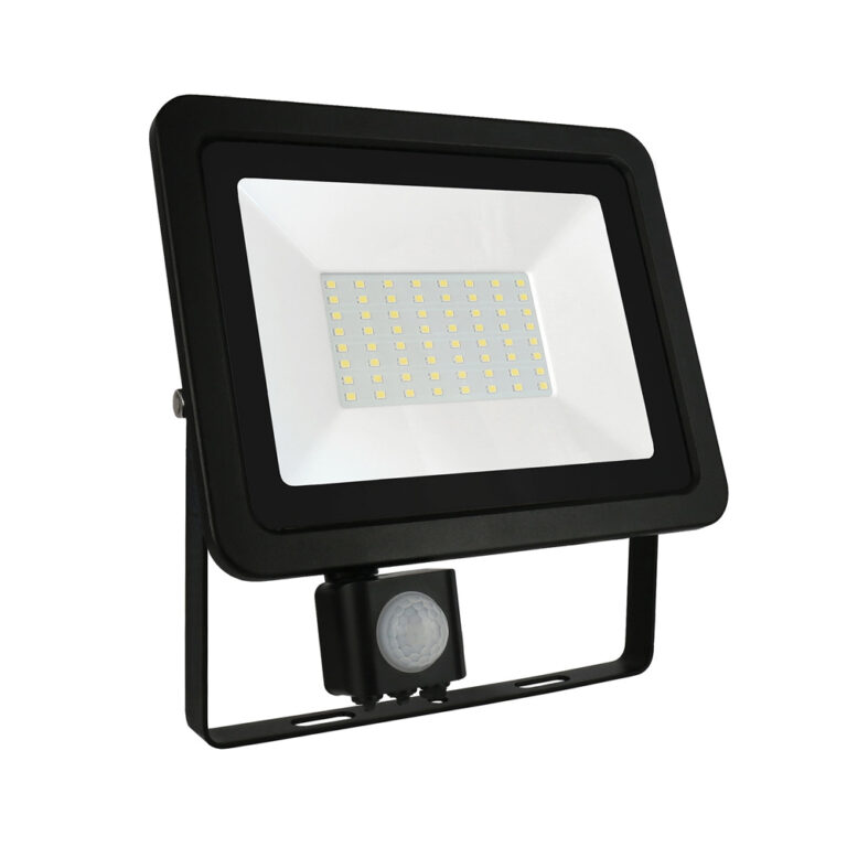 Kos LED floodlight 50W 3800lm 3000K 100° IP65 zwart - bewegingssensor