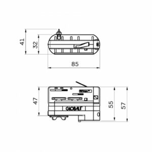 Nordic XTSA 68 multi adapter technische tekening