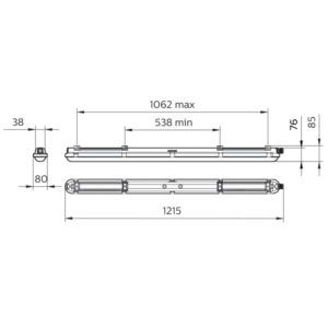 Philips montagebalk waterdicht Coreline WT120C LED 38W 4000lm 4000K 120cm IP65 - Afbeelding 9