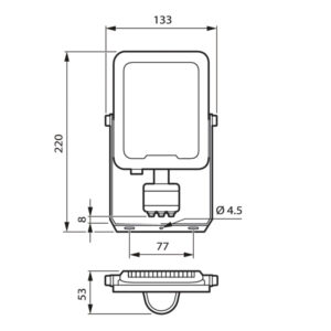 Philips LED sensor floodlight Ledinaire BVP164 30W 3600lm 4000K IP65 - symmetrisch - Afbeelding 2