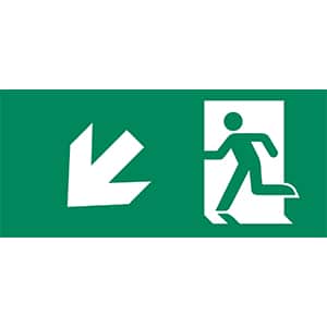 Noodverlichting Pictogram links onder