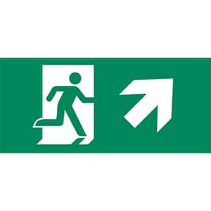 Noodverlichting Pictogram rechts boven
