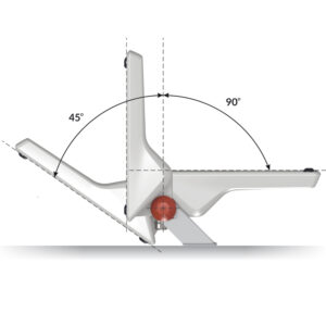 Powerlug mini LED floodlight tekening kantelen