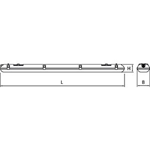 Meba montagebalk LED TL 2x120cm IP65 - Afbeelding 3