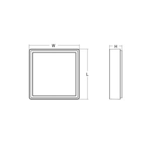 SG frame square technische tekening