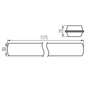 MAH LED montagebalk waterdicht afmetingen