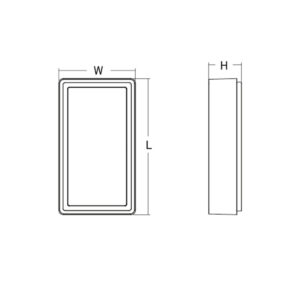 Frame LED opbouw technische tekening