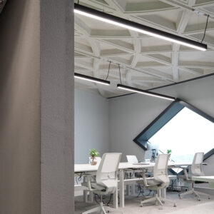 Plane LED pendel armatuur hanglamp microprisma zwart