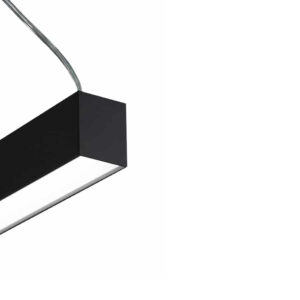Plane direct microprisma LED pendel zwart