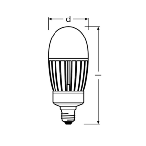 Ledvance HQL LED technische tekening