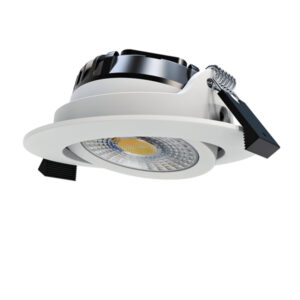 Meba LED inbouwspot rond kantelbaar 6W 2700-4000K 60° IP65 ø68 wit - dimbaar