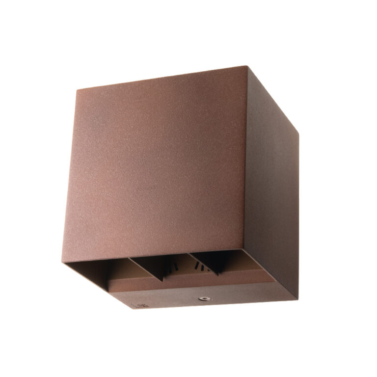 Artes LED opbouw up/down 8W 350lm 2700K IP44 corten - dimbaar