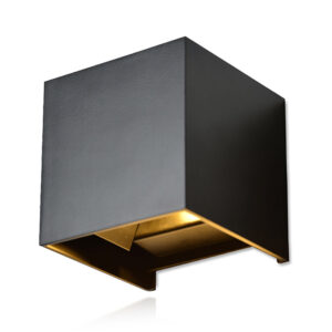 Cube LED opbouw up/down 2x3W 540lm 2700K IP65 zwart - fase dimbaar