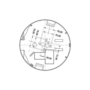 Prolumia Prodisc II LED opbouw IP44 montagetekening