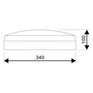 Prolumia Prodisc II LED opbouw IP44 technische tekening