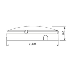 Prolumia Prodisc II LED opbouw IP65 technische tekening