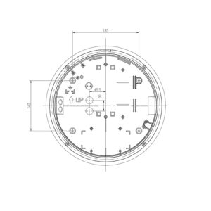 Prolumia Rockdisc III half afgeschermd LED opbouw montagetekening