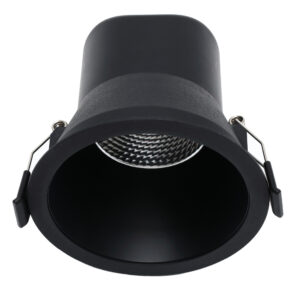 Meba deep LED inbouwspot 12W 900lm 2700K/3000K/4000K 60° IP44 ø90mm zwart - dimbaar
