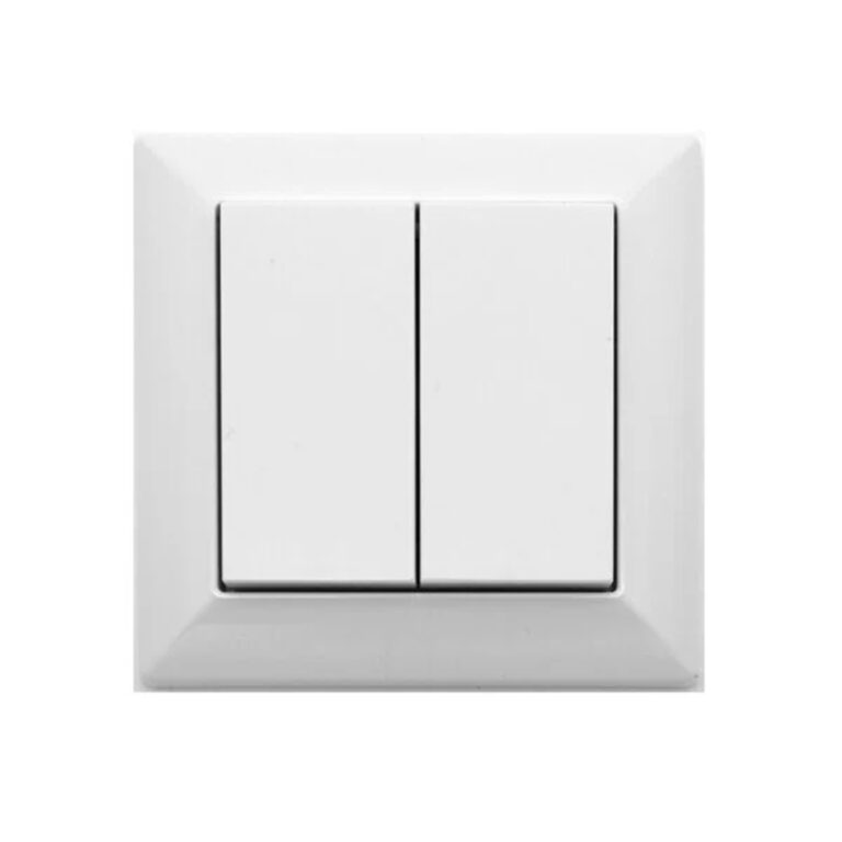 Casambi BLE 55 rocker wandschakelaar dubbel, wit