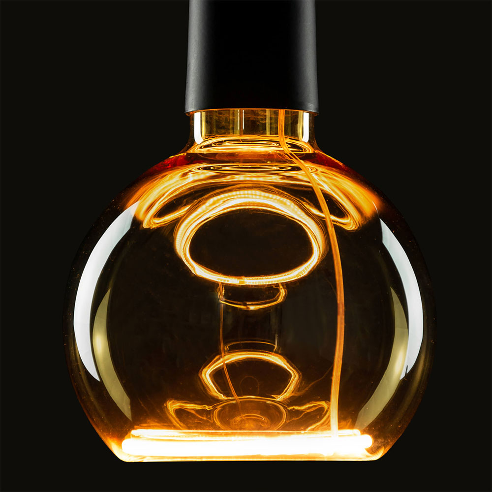 Segula LED lamp E27 Globe 125 goud glas 4W 240lm 2200K dimbaar - Afbeelding 3