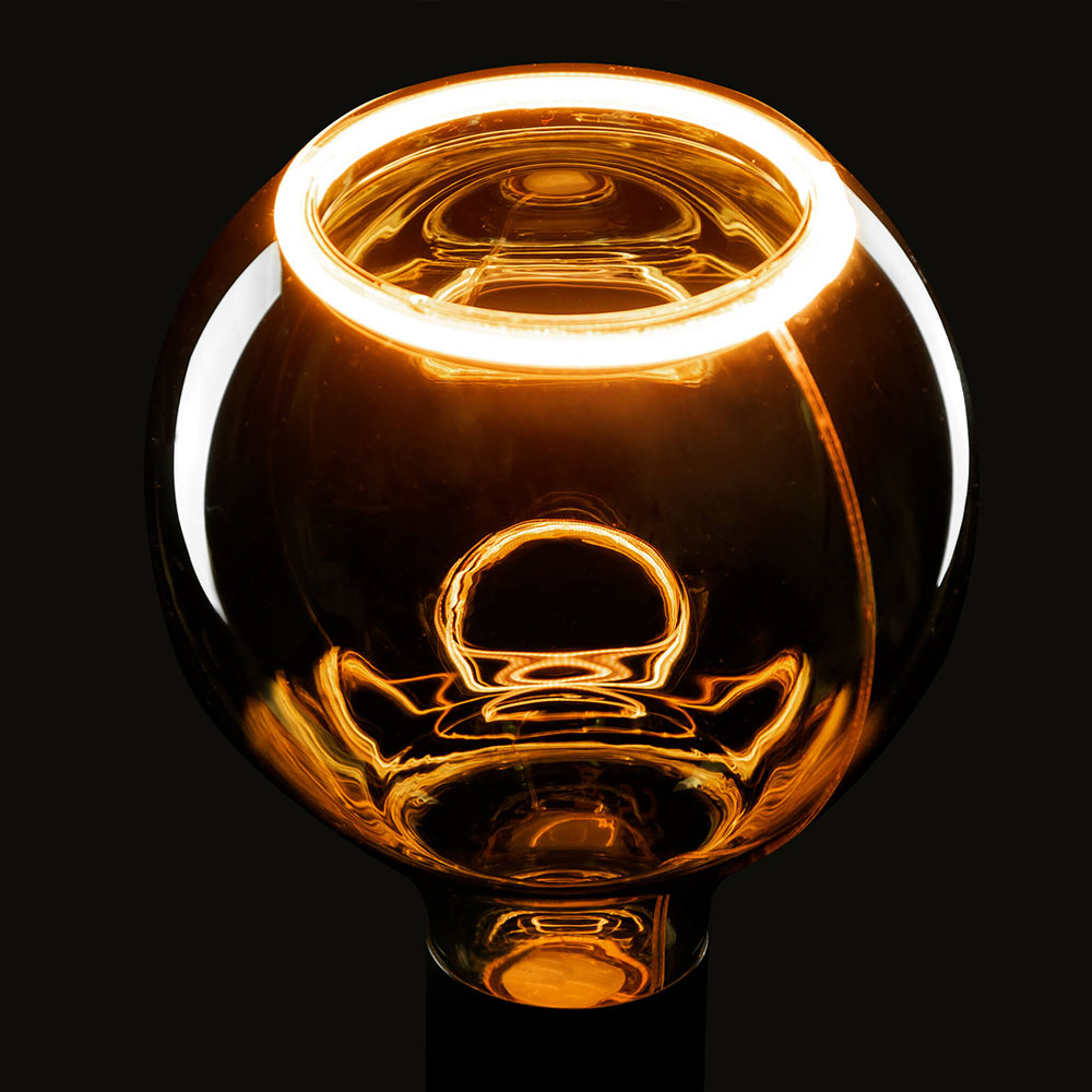 Segula LED lamp E27 Globe 125 smokey grey 6W 220lm 1900K dimbaar - Afbeelding 4