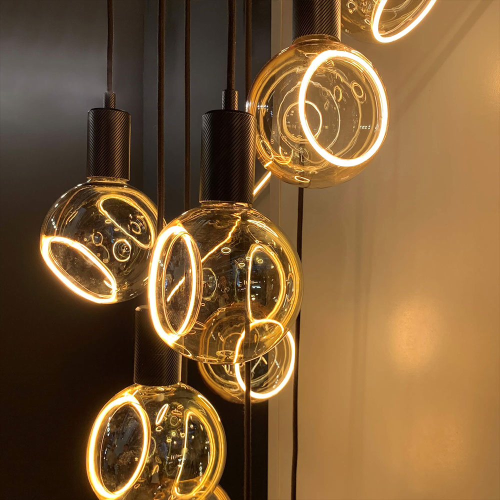 Segula LED lamp E27 Globe 150 45° goud glas 5W 350lm 2200K dimbaar - Afbeelding 5