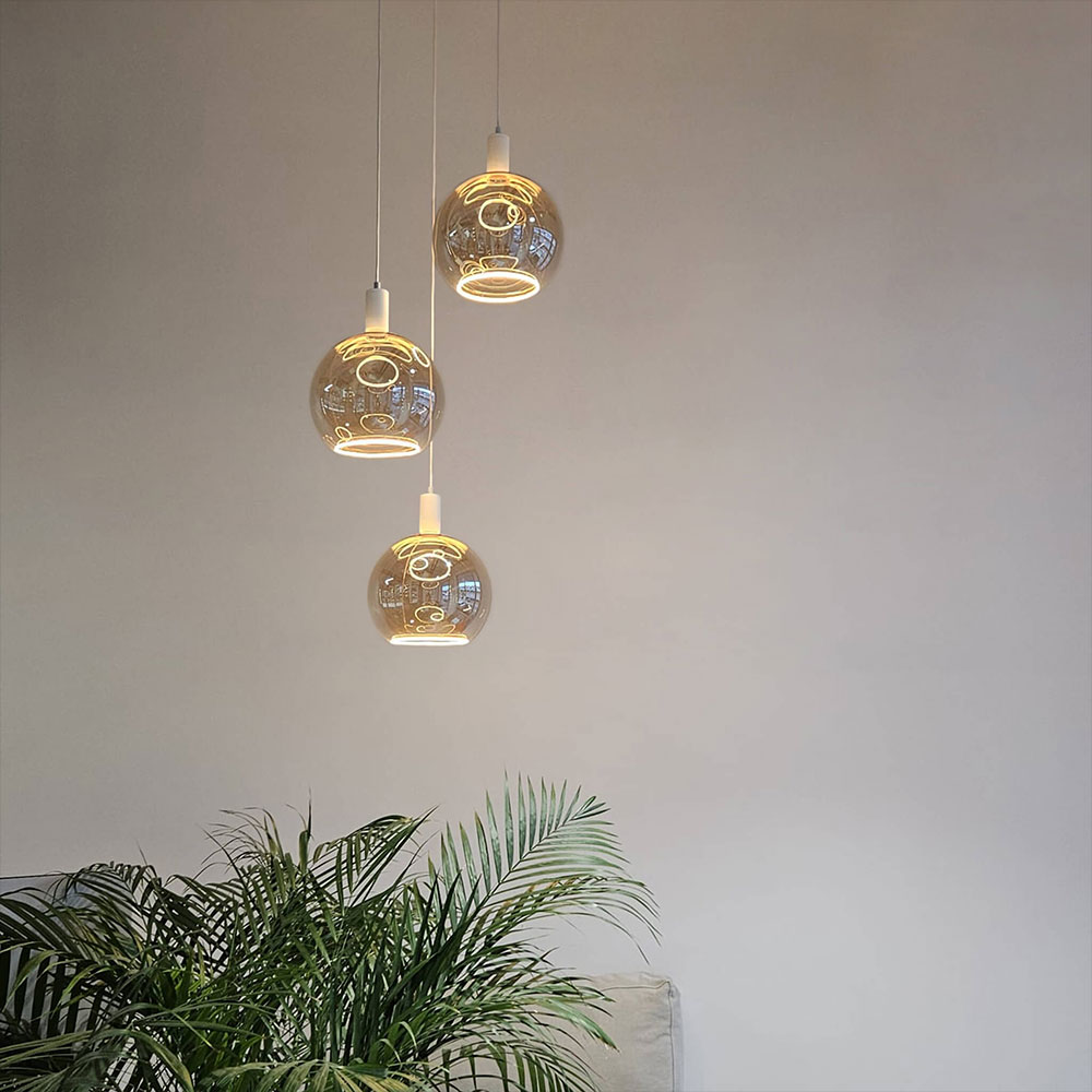 Segula LED lamp E27 Globe 300 smokey grey 8W 350lm 1900K dimbaar - Afbeelding 5