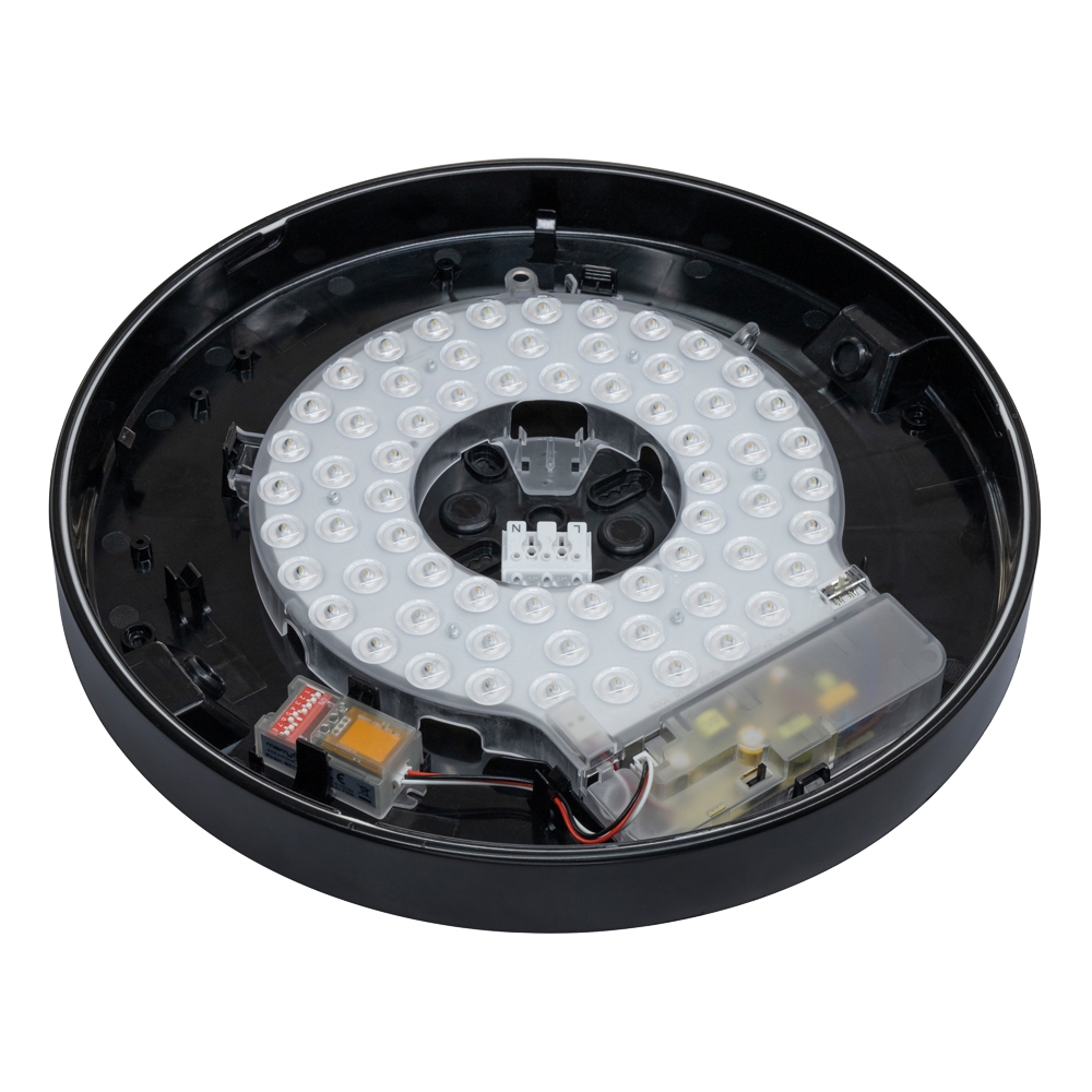 Meba Pro LED opbouw 8/12/15W 720-1350lm 3000/4000/6000K ø360mm IP54 zwart - multisensor - Afbeelding 2