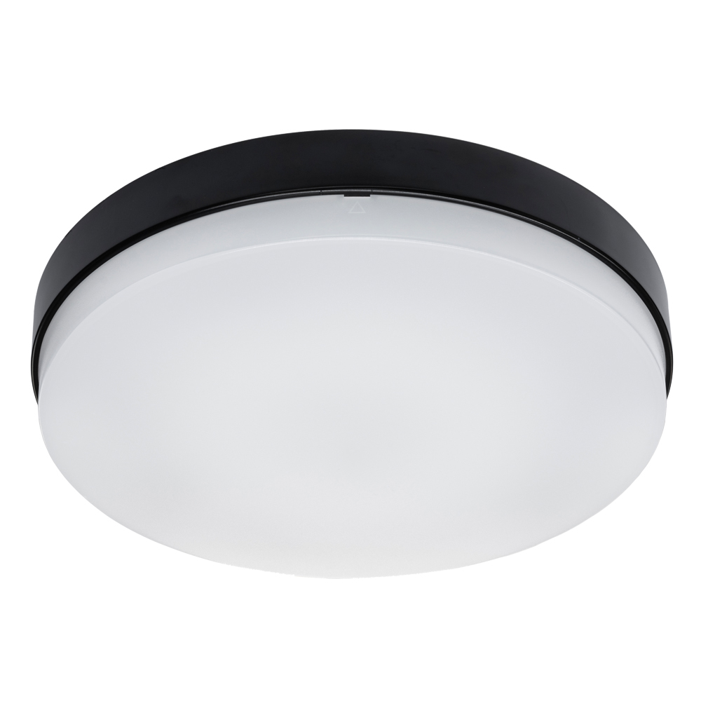 Meba Pro LED opbouw 8/12/15W 720-1350lm 3000/4000/6000K ø360mm IP54 zwart - multisensor + nood