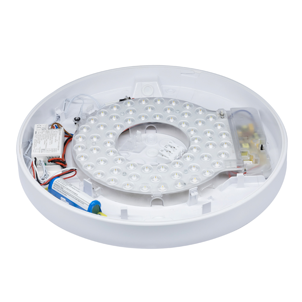 Meba Pro LED opbouw 8/12/15W 800-1500lm 3000/4000/6000K ø360mm IP54 wit - nood - Afbeelding 2