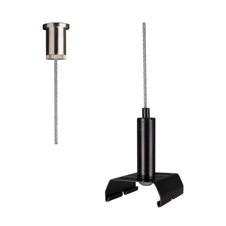 Pendelset XTS/XTSC 1500mm zwart + plafondknop zilver