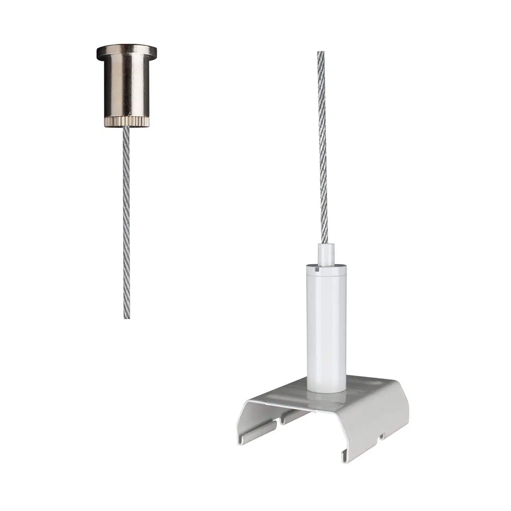 Pendelset XTS/XTSC 3000mm wit + plafondknop zilver
